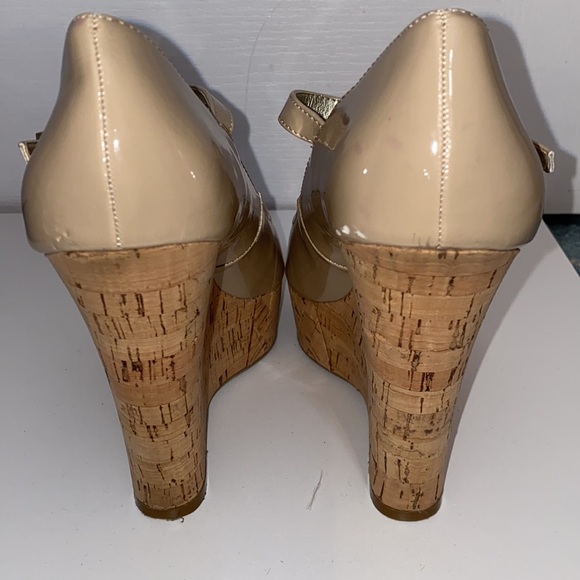 Guess Patent Leather Nude Wedge - Picture 8 of 9